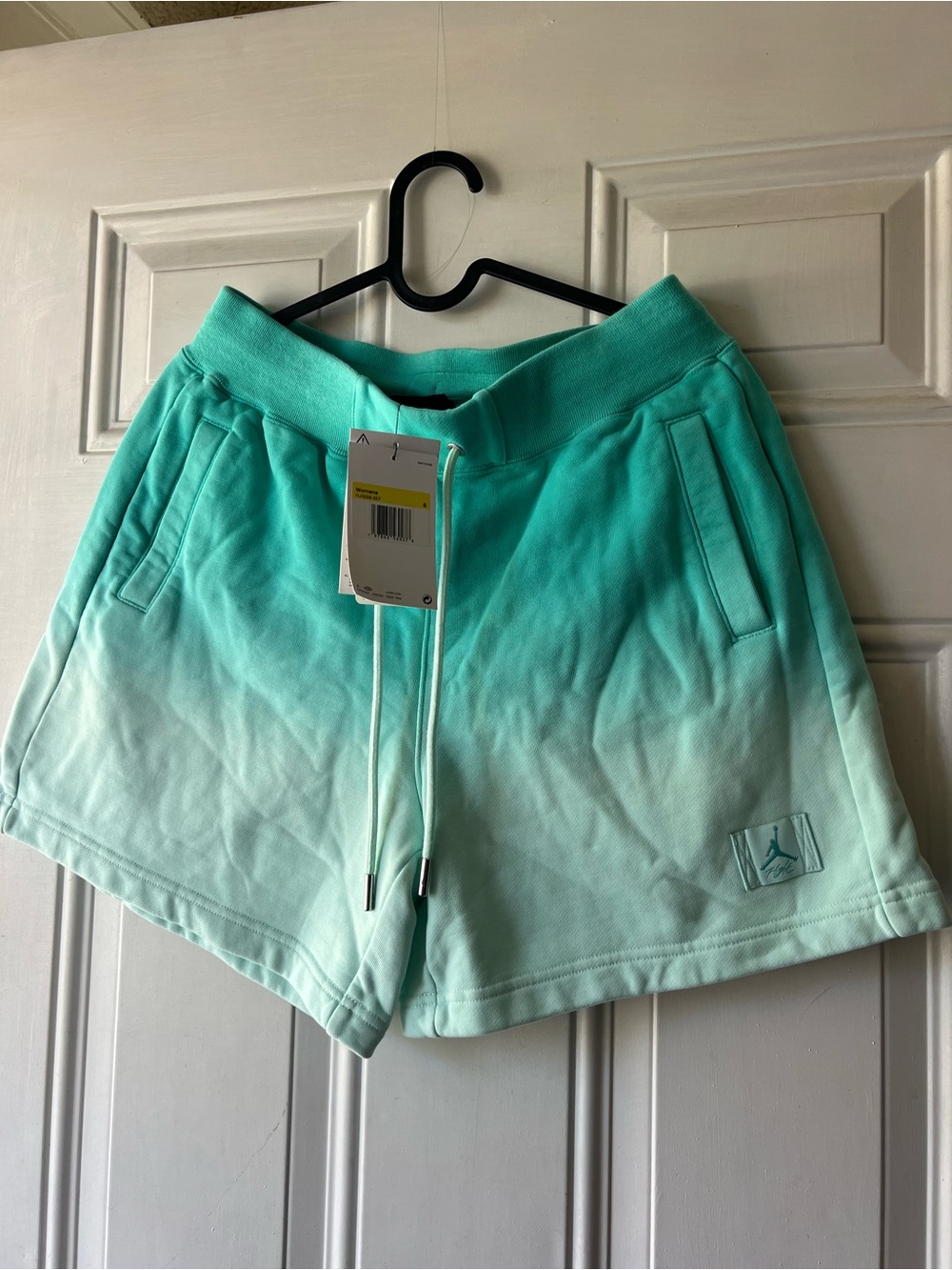Jordan Women's Teal to Mint Ombre Drawstring Athletic Shorts